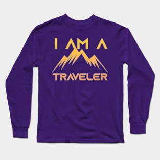 I am a Traveler t shirt design Long Sleeve T-Shirt